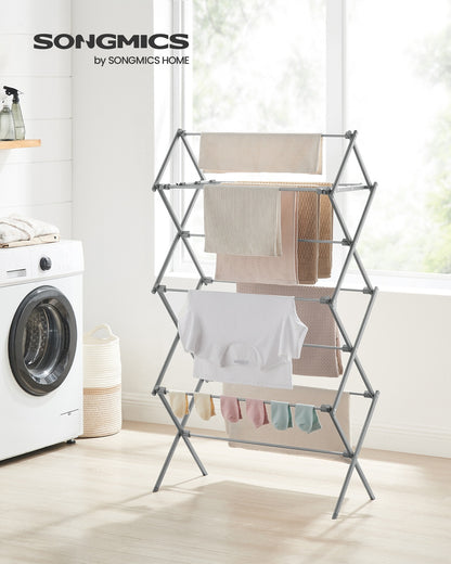 Foldable Clothes Airer, Compact Drying Rack, White - image 19