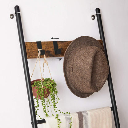 Blanket Ladder, 5-Tier Ladder Shelf, 17.3 x 63 Inches