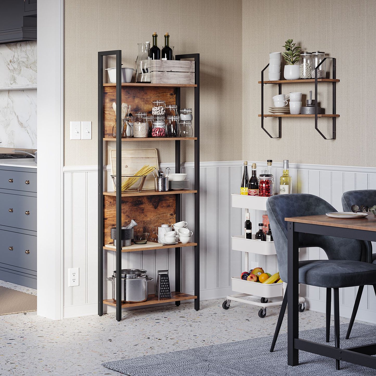 5 Tiers bookcase with stable steel frame - image 5