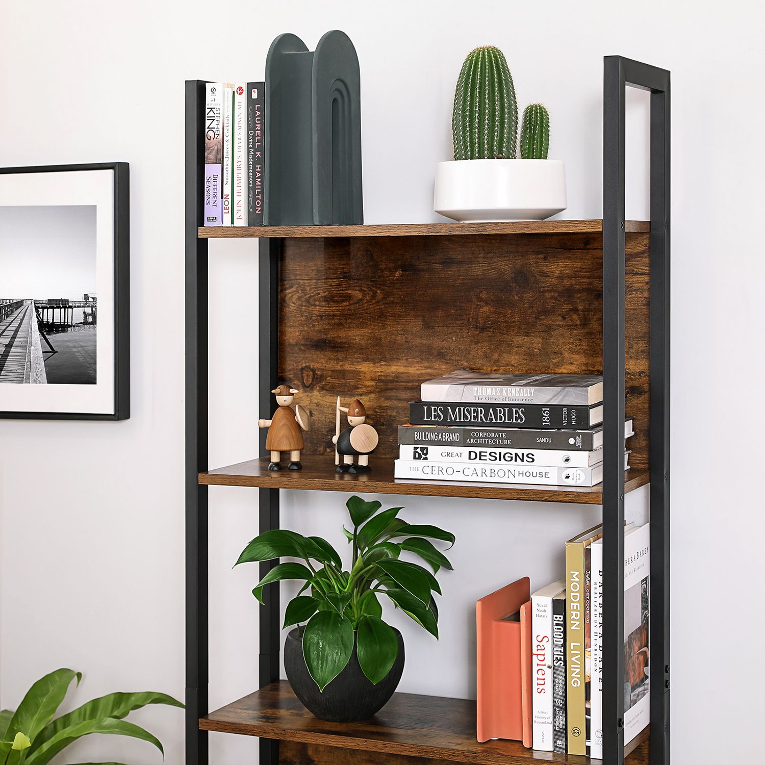 5 Tiers bookcase with stable steel frame - image 6