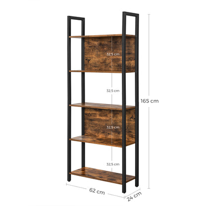 5 Tiers bookcase with stable steel frame - image 8
