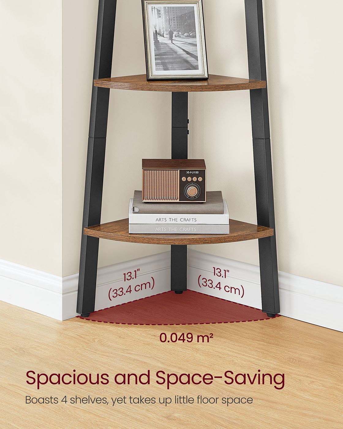 Antique Corner Shelf Rack - image 4
