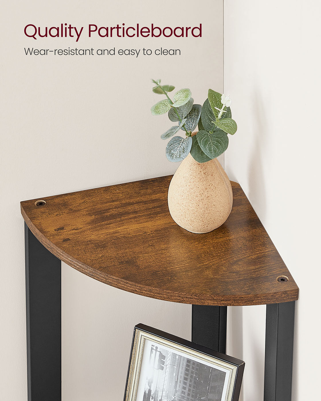 Antique Corner Shelf Rack - image 6