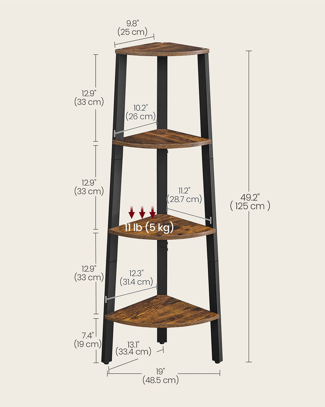 Antique Corner Shelf Rack - image 7