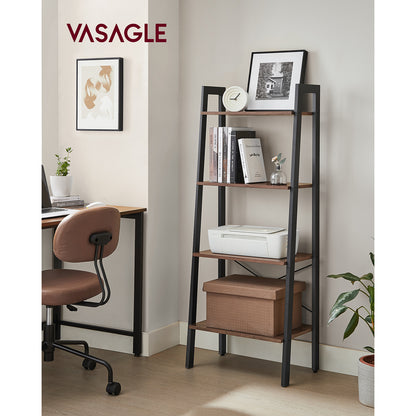 Ladder Shelf, 4-Tier Bookshelf, Storage Rack Shelves