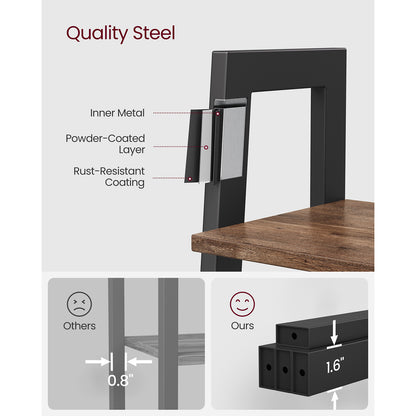 4-Tier Bookshelf & Storage Rack Shelves