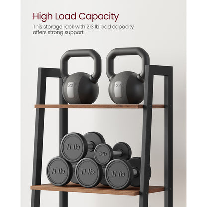 Ladder Shelf, 4-Tier Bookshelf, Storage Rack Shelves