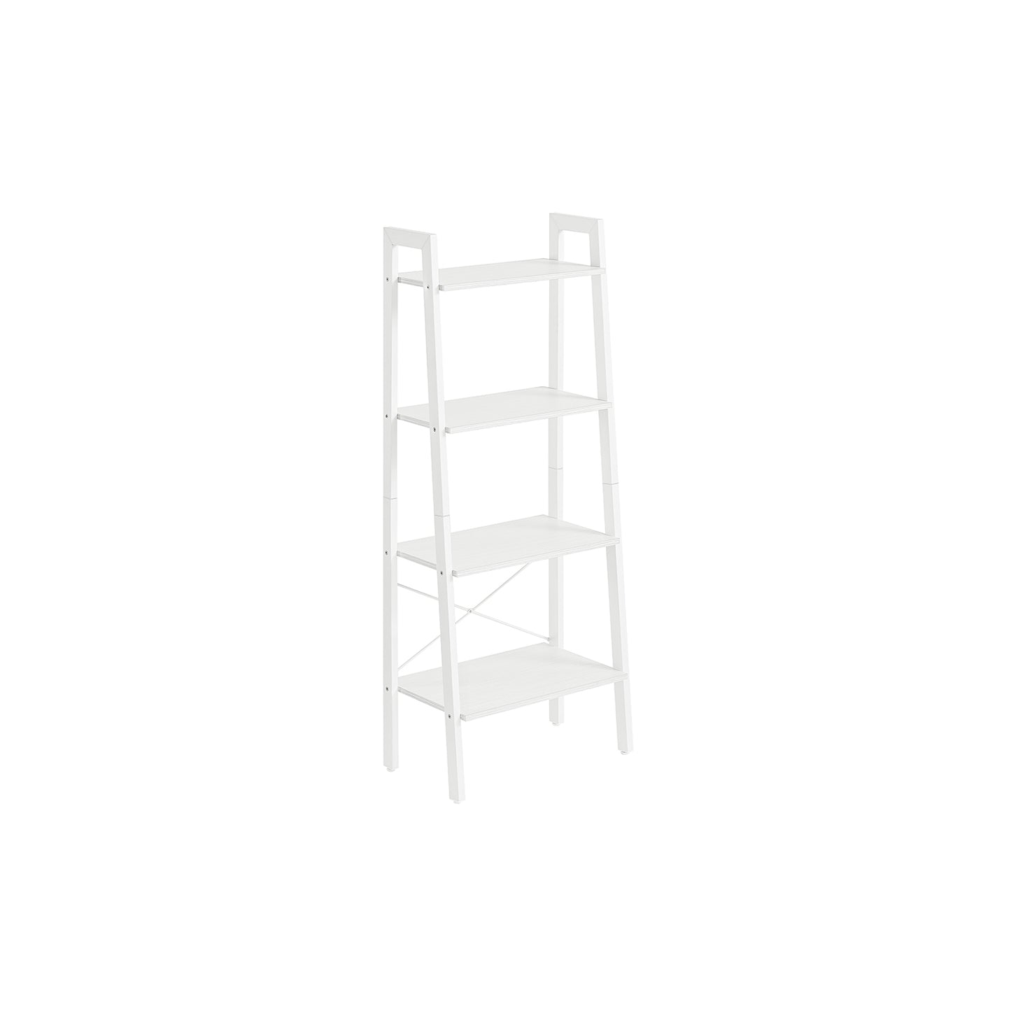4-Tier Ladder Shelf with Steel Frame