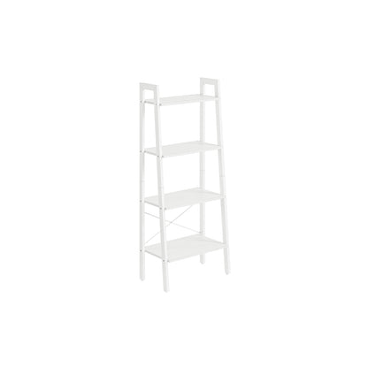 4-Tier Ladder Shelf with Steel Frame
