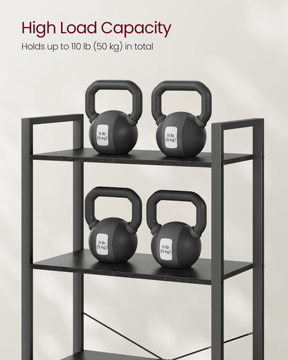 5-Tier Bookshelf with Steel Frame - HWLEXTRA 