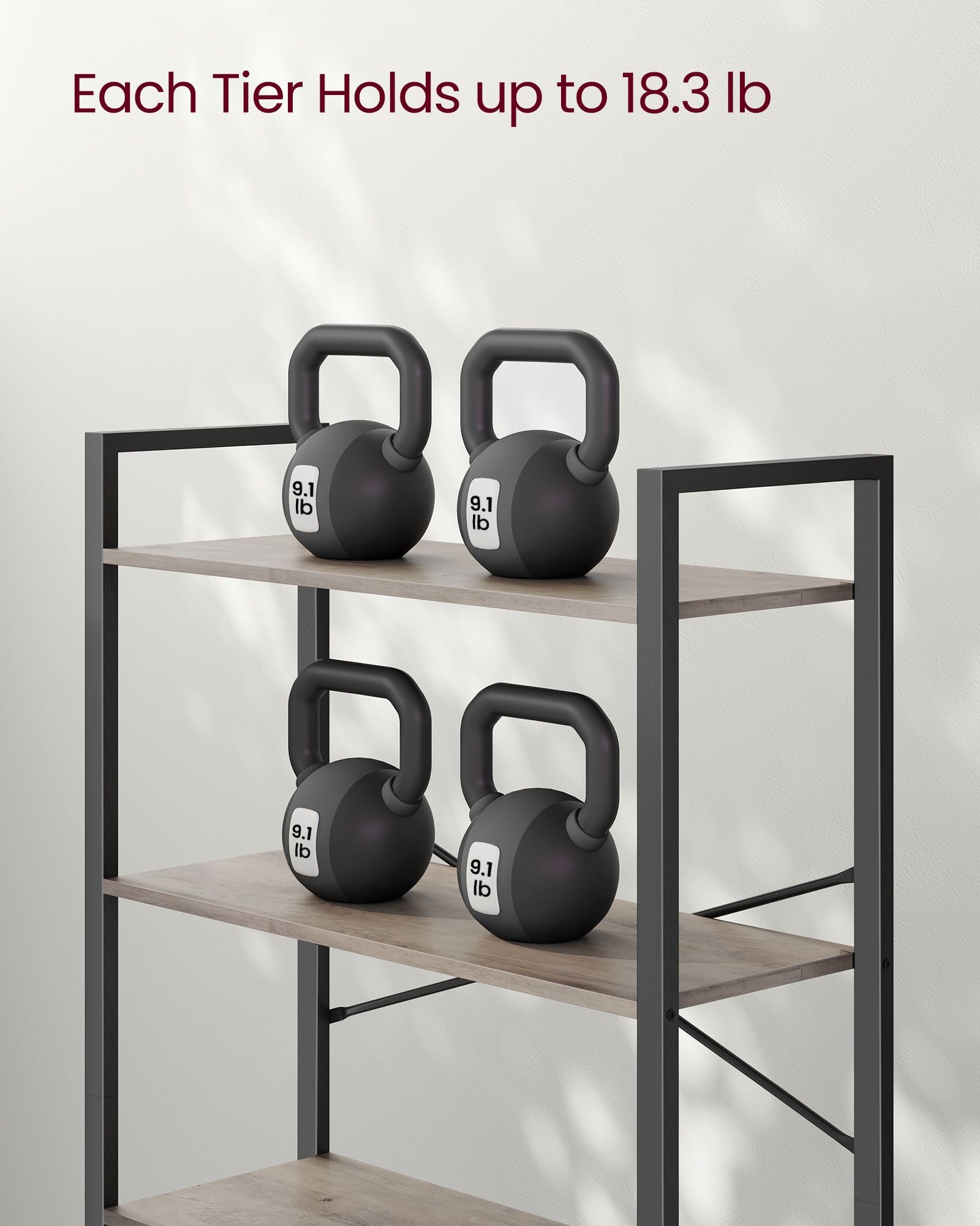 6-Tier Tall Bookshelf with Steel Frame - HWLEXTRA 