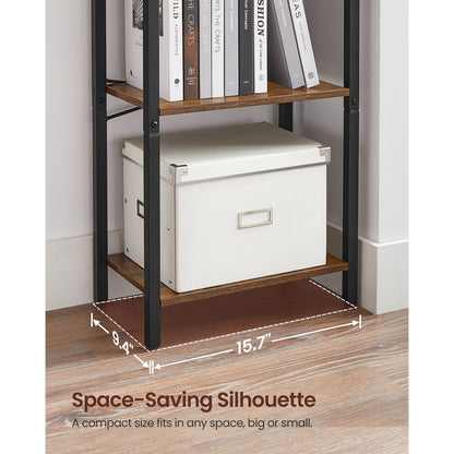 4-Tier Tall Bookshelf with Steel Frame - HWLEXTRA 