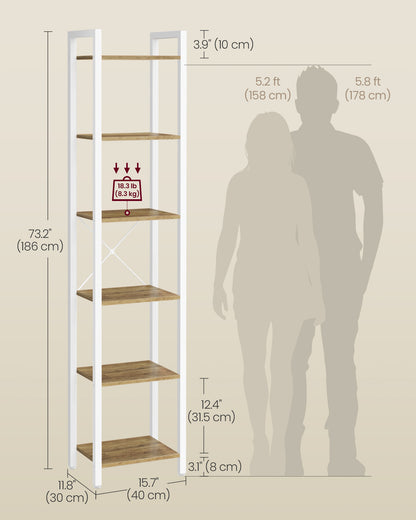 6-Tier Bookshelf