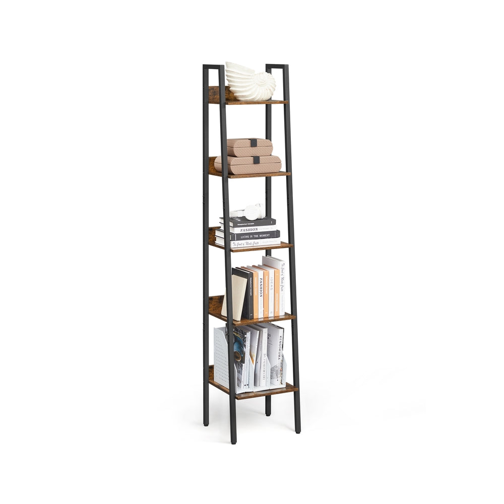 Bookshelf, Ladder Shelf 5-Tier, Freestanding Storage Shelves, for Home