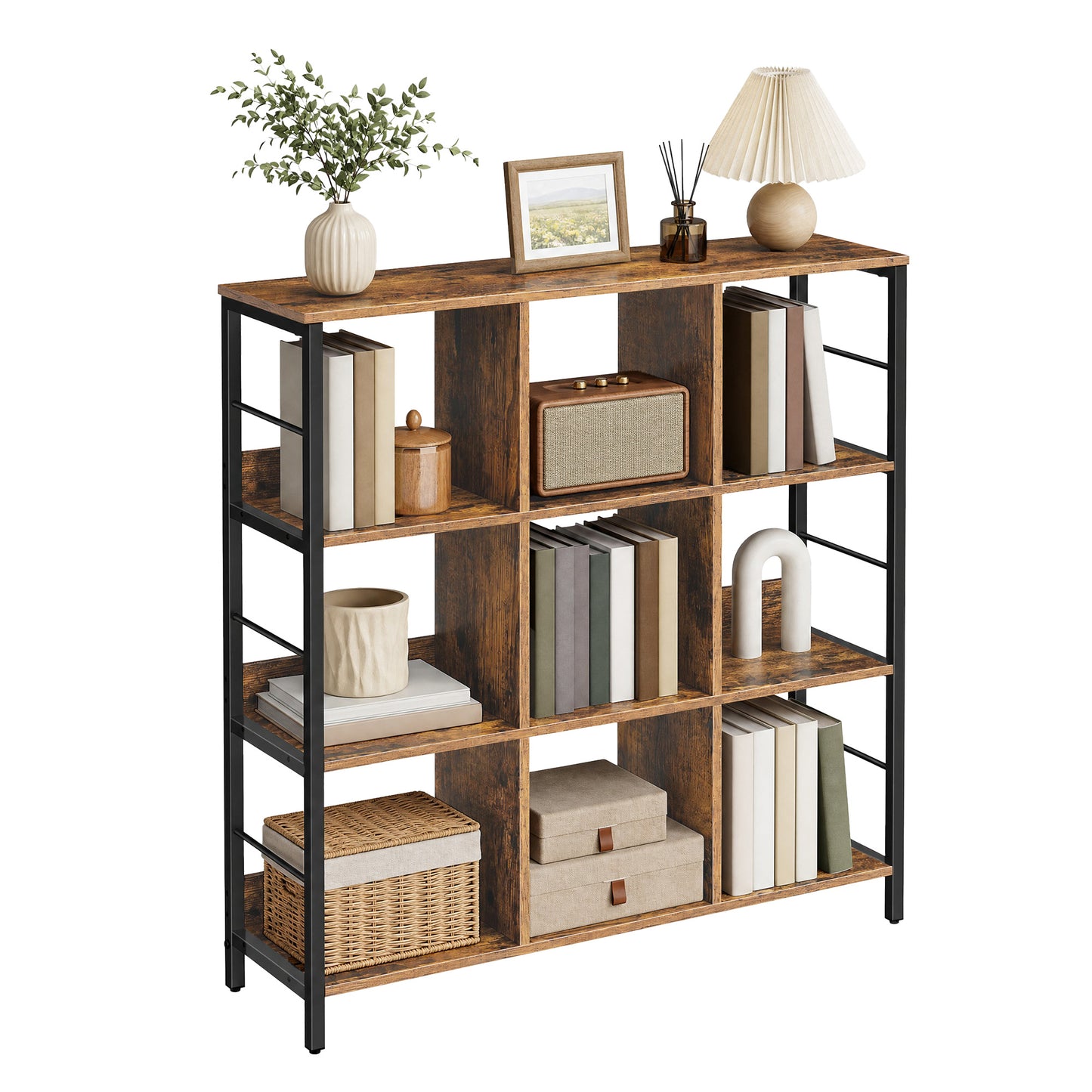 Ladder Shelf 3-Tier, Industrial Display Bookcase, Storage Rack for Living Room - image 2
