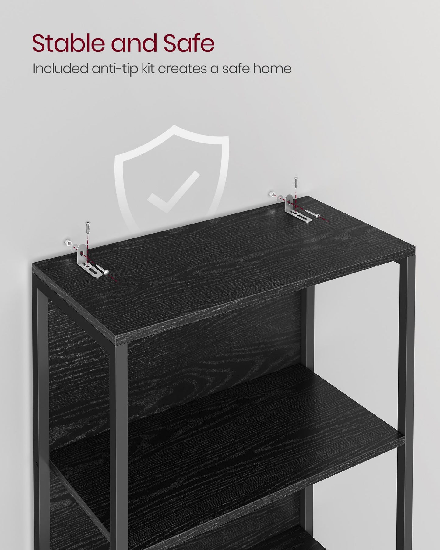 6-Tier LED Bookshelf with Dimmable Lights