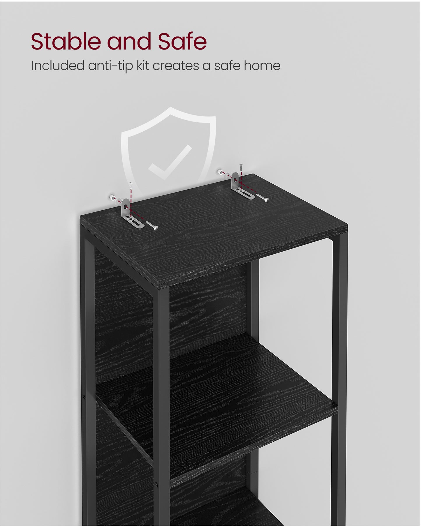 6-Tier LED Bookshelf with Dimmable Lights - HWLEXTRA 