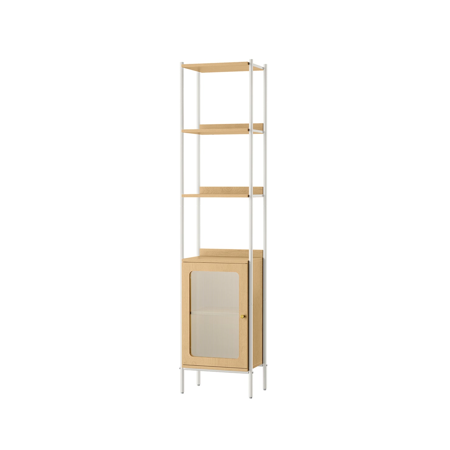 6-Tier Slim Bookshelf with PC Door - HWLEXTRA 