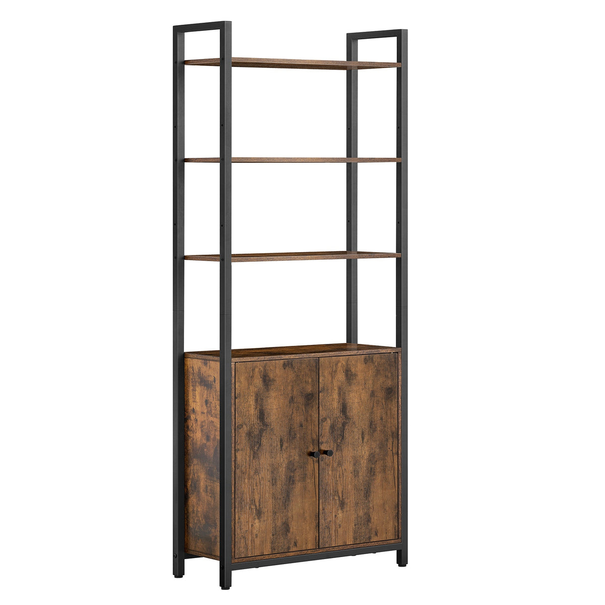 Tall Bookshelf with Door, 6-Tier Bookcase, Metal Frame - image 12
