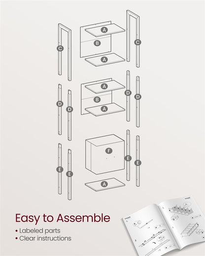 5-Tier Book Shelf with Drawer
