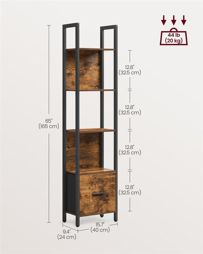 5-Tier Book Shelf with Drawer