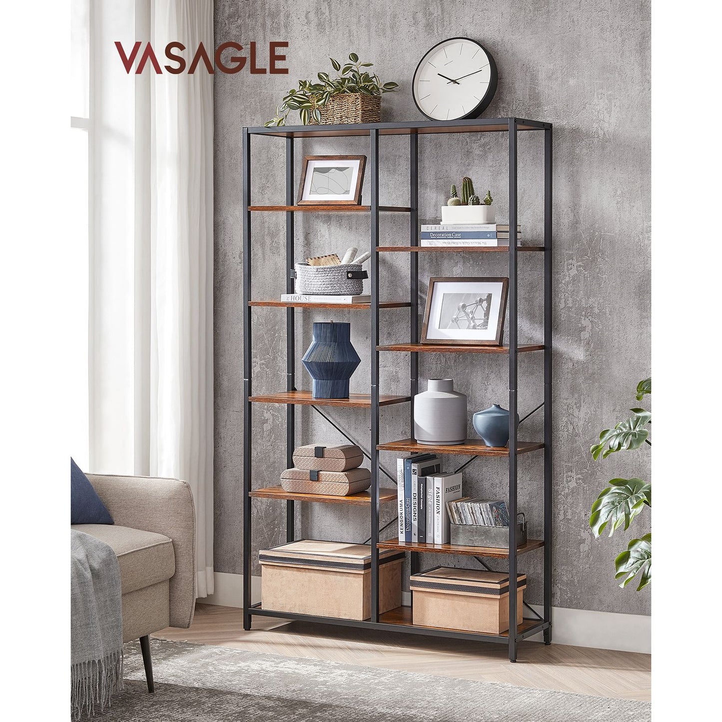 Bookshelf 5 Storey Standing Display Storage Rack - image 2