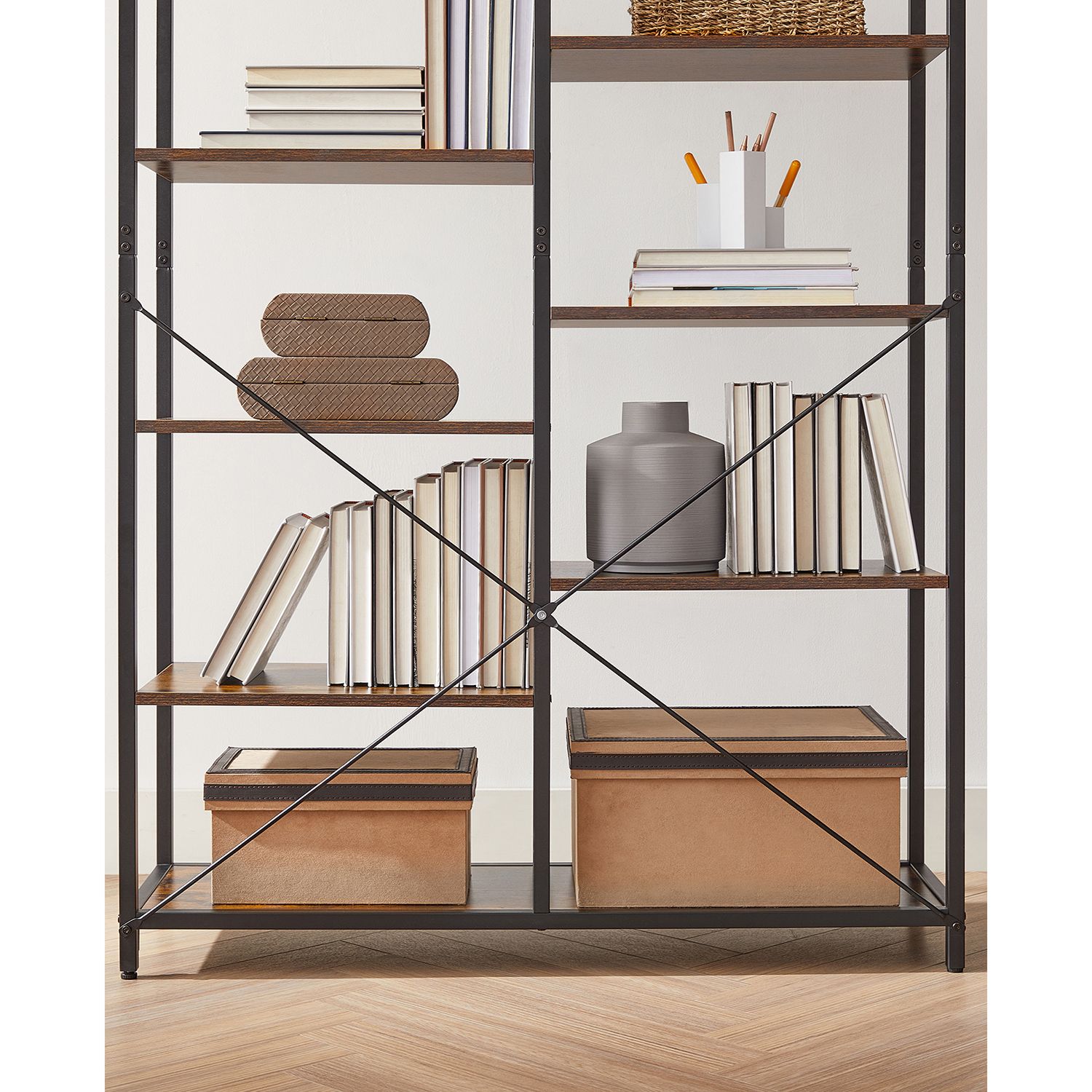 Bookshelf 5 Storey Standing Display Storage Rack - image 4