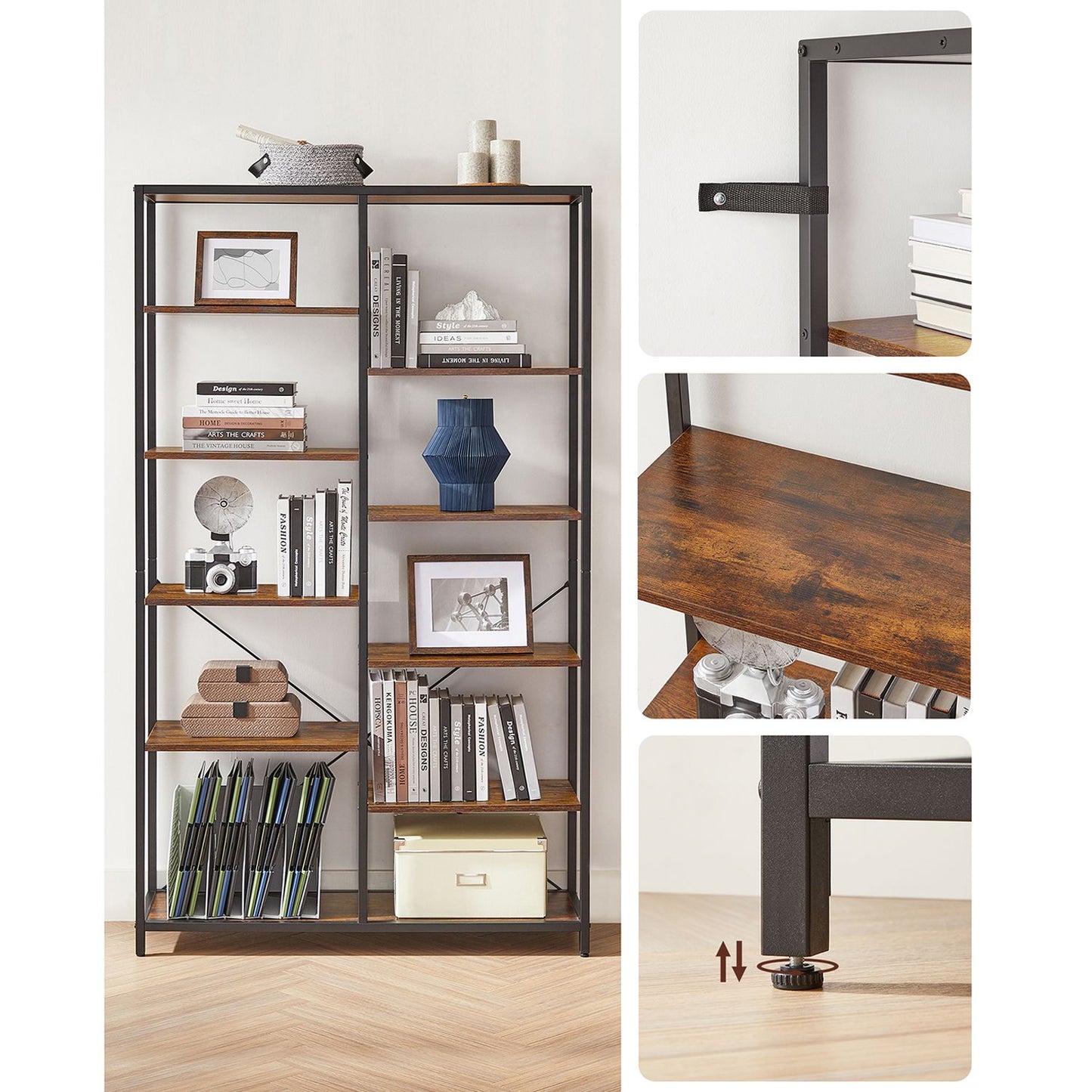 Bookshelf 5 Storey Standing Display Storage Rack - image 9