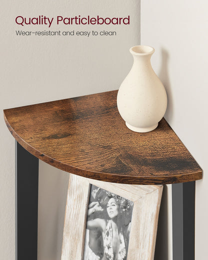 Corner Shelf Stand, 5-Tier, Brown and Black - image 5