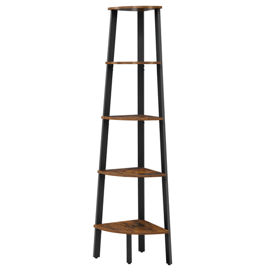 Corner Shelf Unit, 5-Tier Corner Shelf, Ladder Shelf for Living Room - image 1