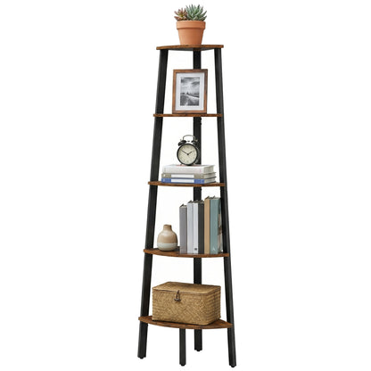 Corner Shelf Unit, 5-Tier Corner Shelf, Ladder Shelf for Living Room - image 2
