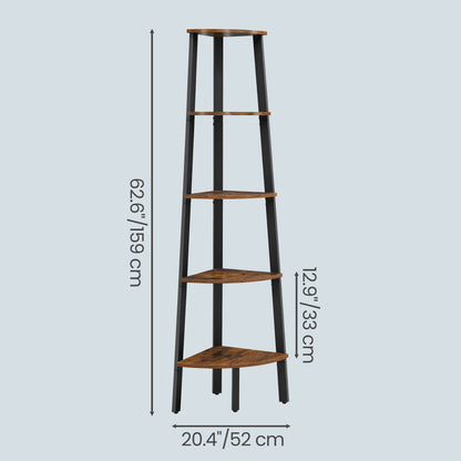 Corner Shelf Unit, 5-Tier Corner Shelf, Ladder Shelf for Living Room - image 3