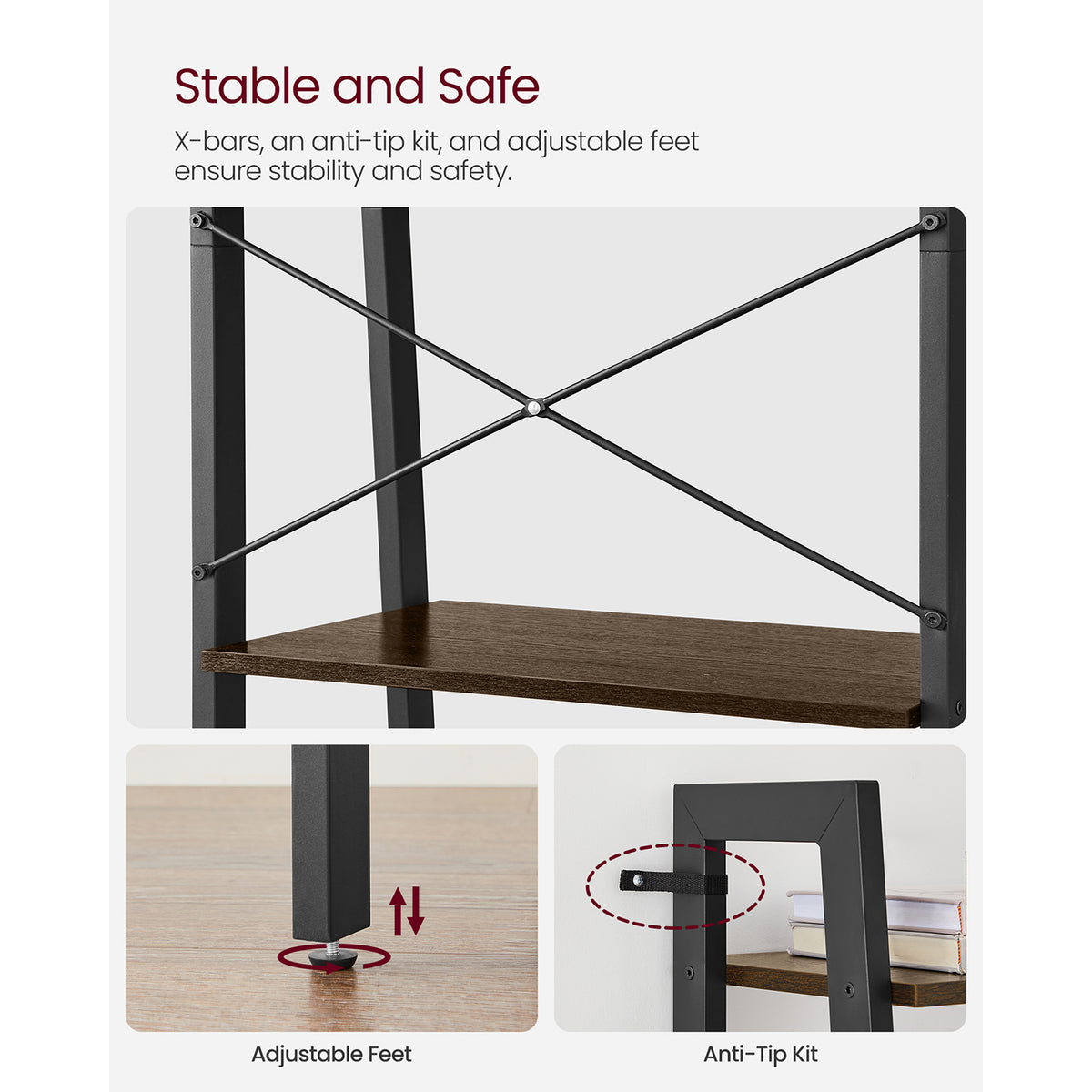 4-Tier Bookshelf & Storage Rack