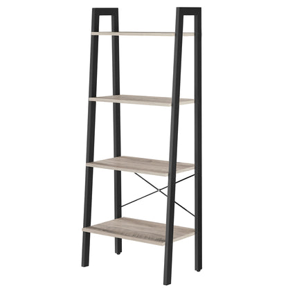 Ladder Shelf, 4-Tier Bookshelf, Free Standing Storage Shelves