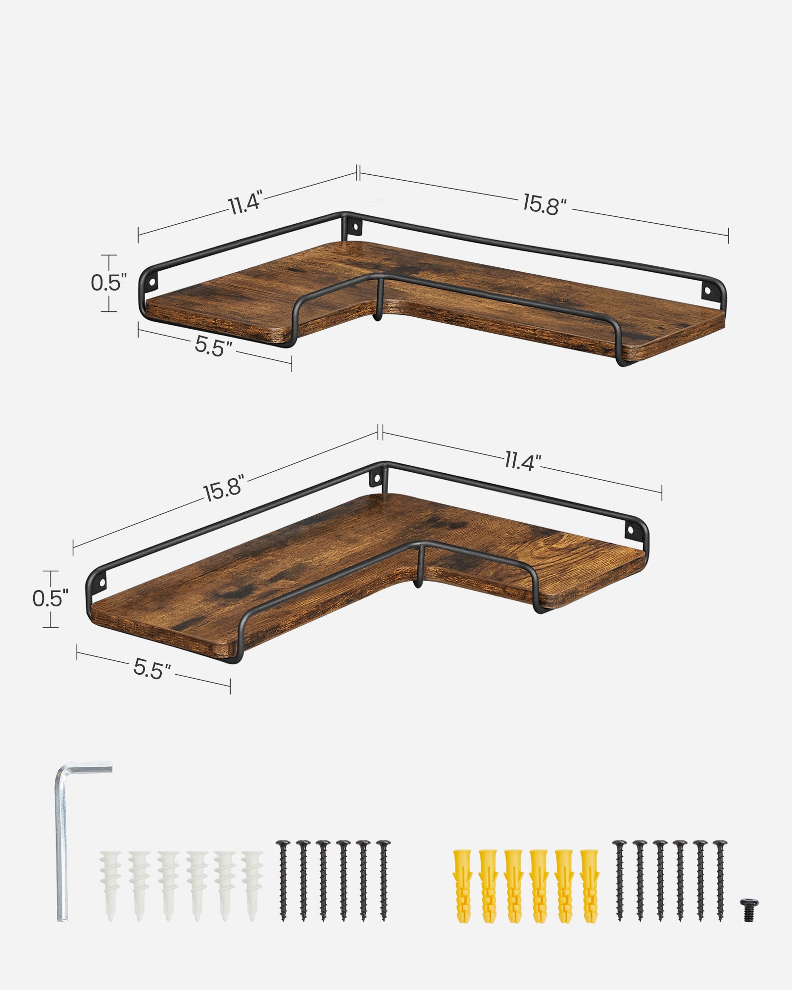 Corner Shelf Wall Mount Set of 2 - image 6