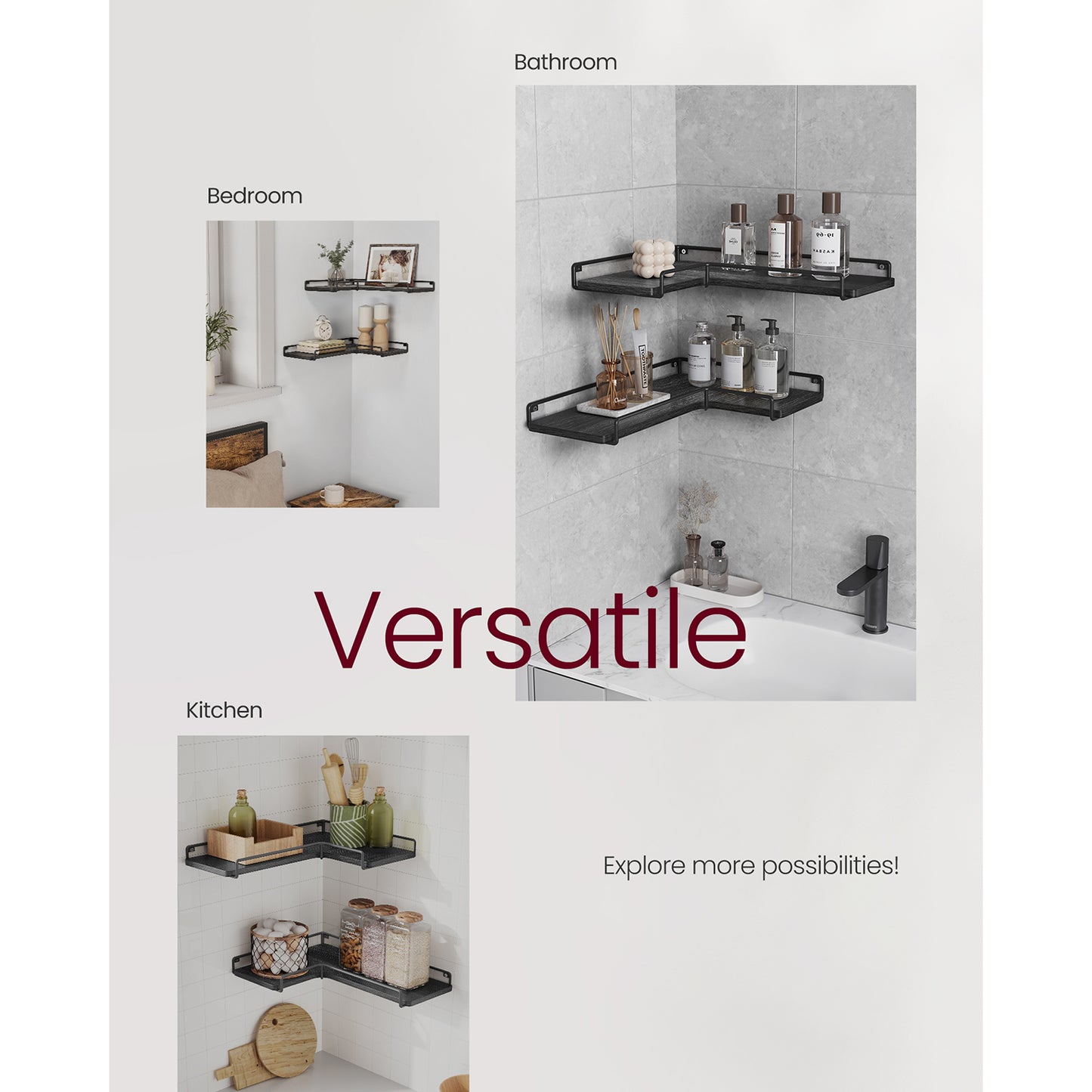 Corner Shelf Wall Mount Set of 2 - image 11