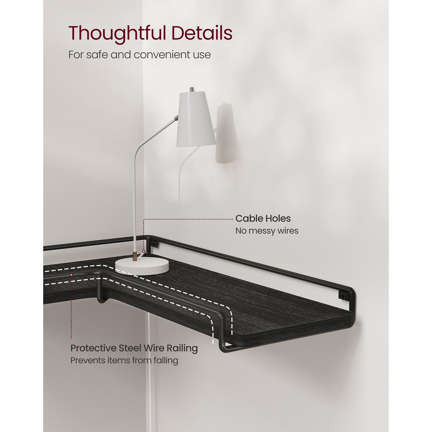 Corner Shelf Wall Mount Set of 2 - image 14