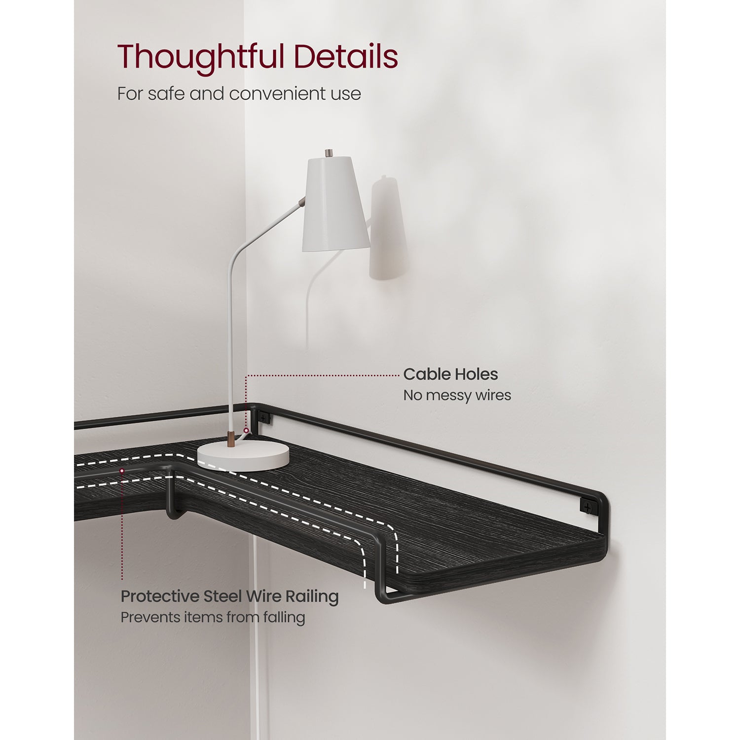 Corner Shelf Wall Mount Set of 2 - image 14