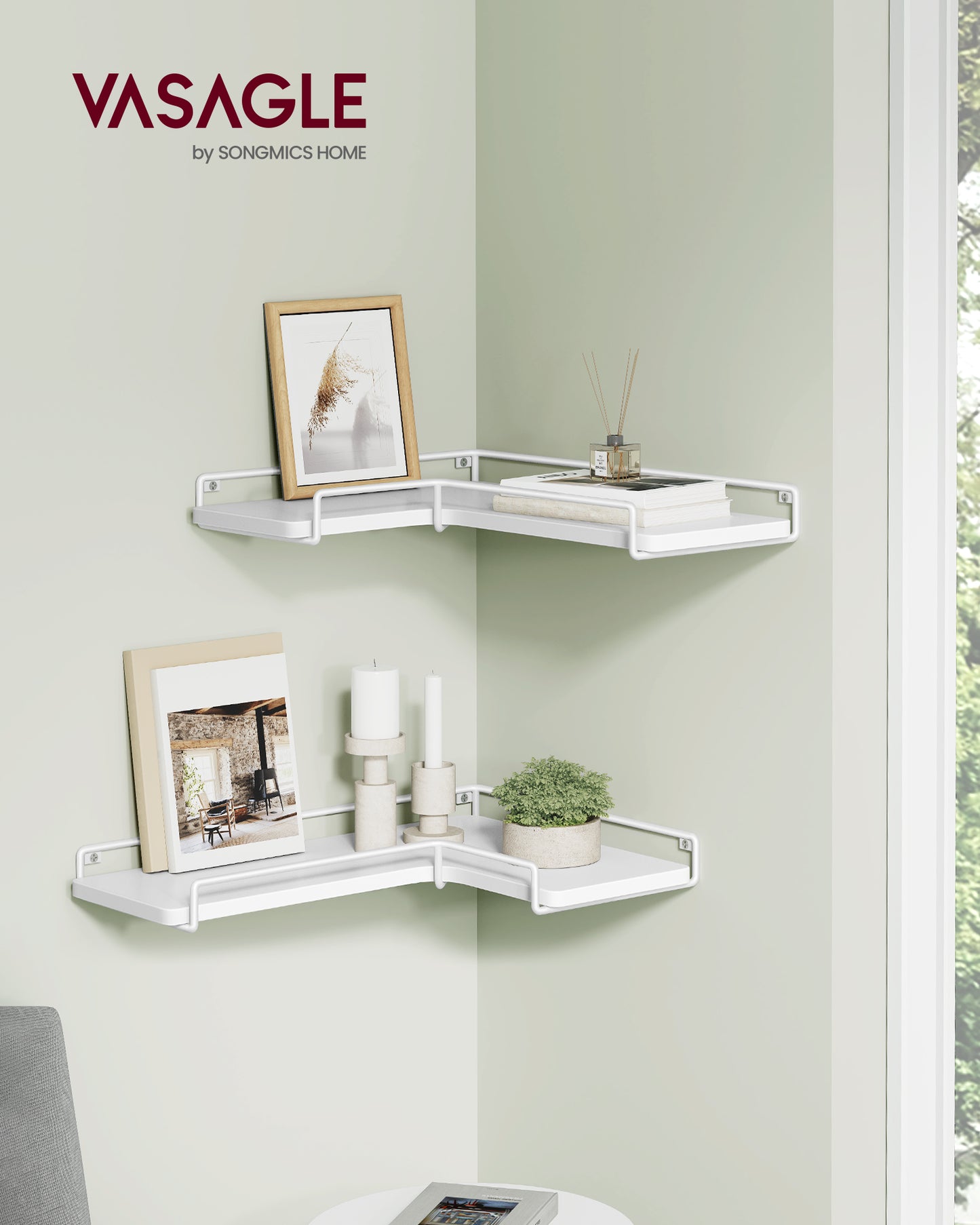 Corner Shelf Wall Mount Set of 2