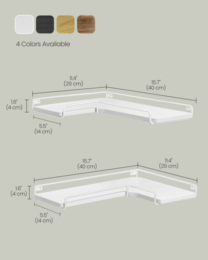 Corner Shelf Wall Mount Set of 2