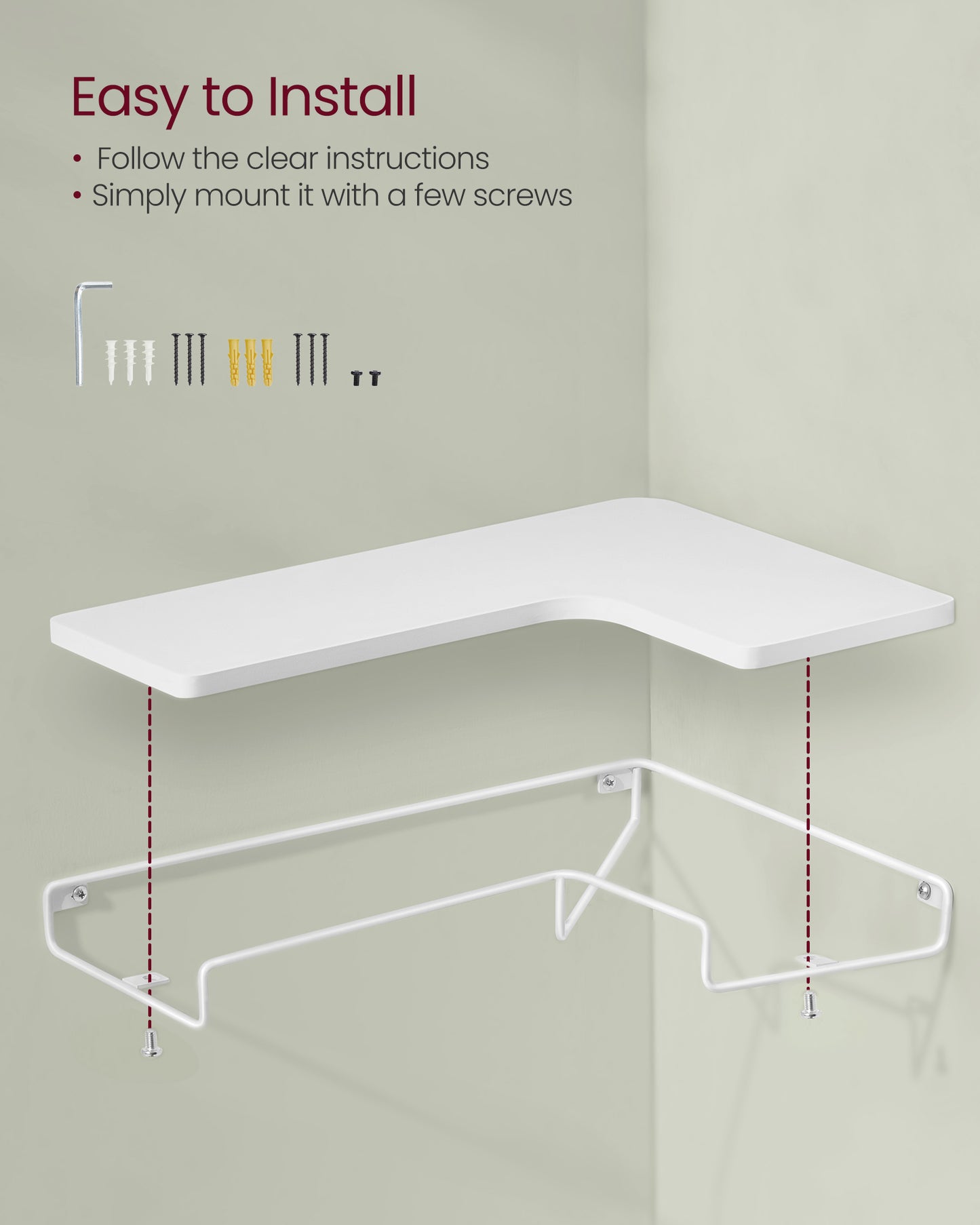 Corner Shelf Wall Mount Set of 2