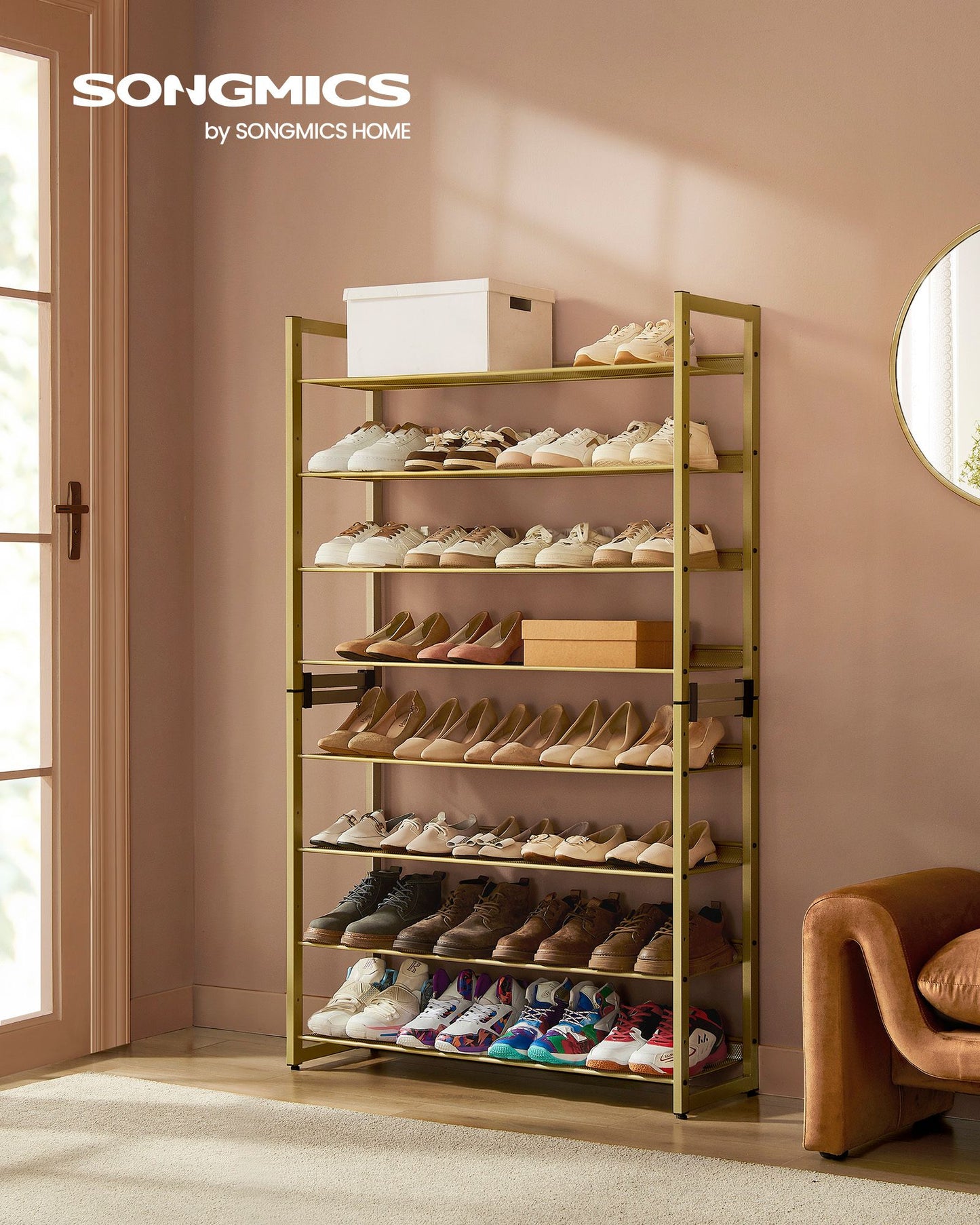 8-Tier Metal Shoe Organizer - HWLEXTRA 