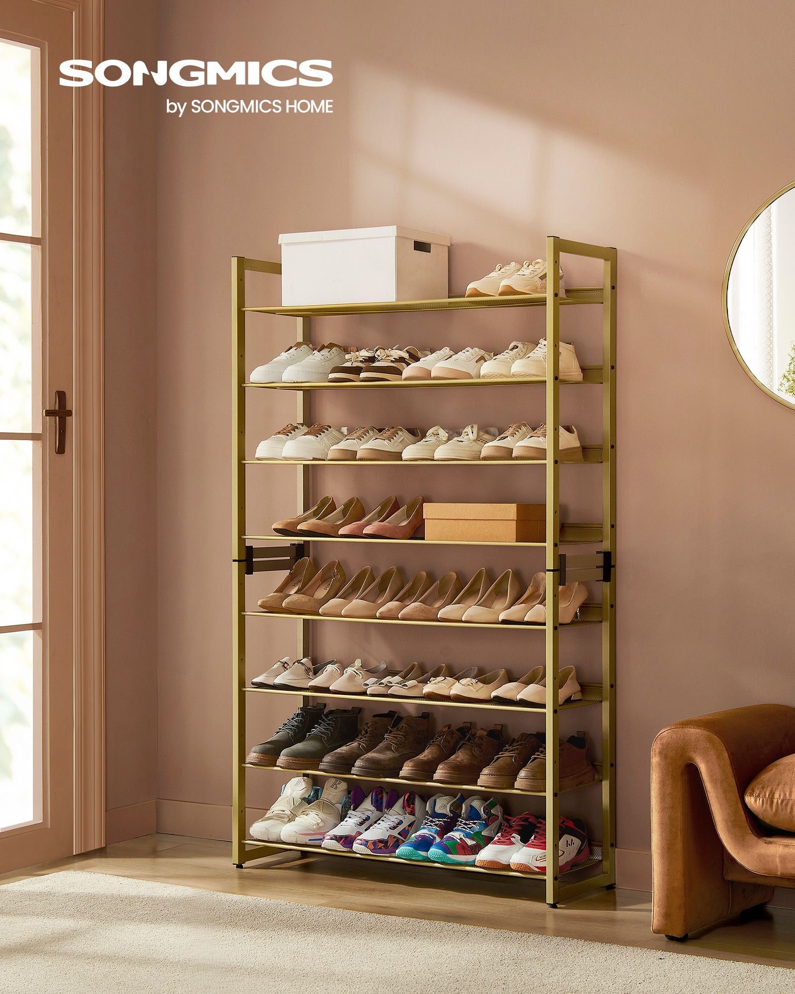 8-Tier Metal Shoe Organizer - HWLEXTRA 