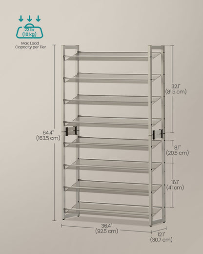 8-Tier Metal Shoe Organizer - HWLEXTRA 