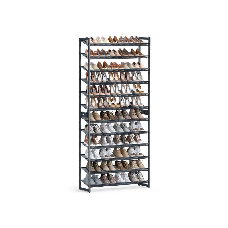 12-Tier Metal Shoe Storage Organizer