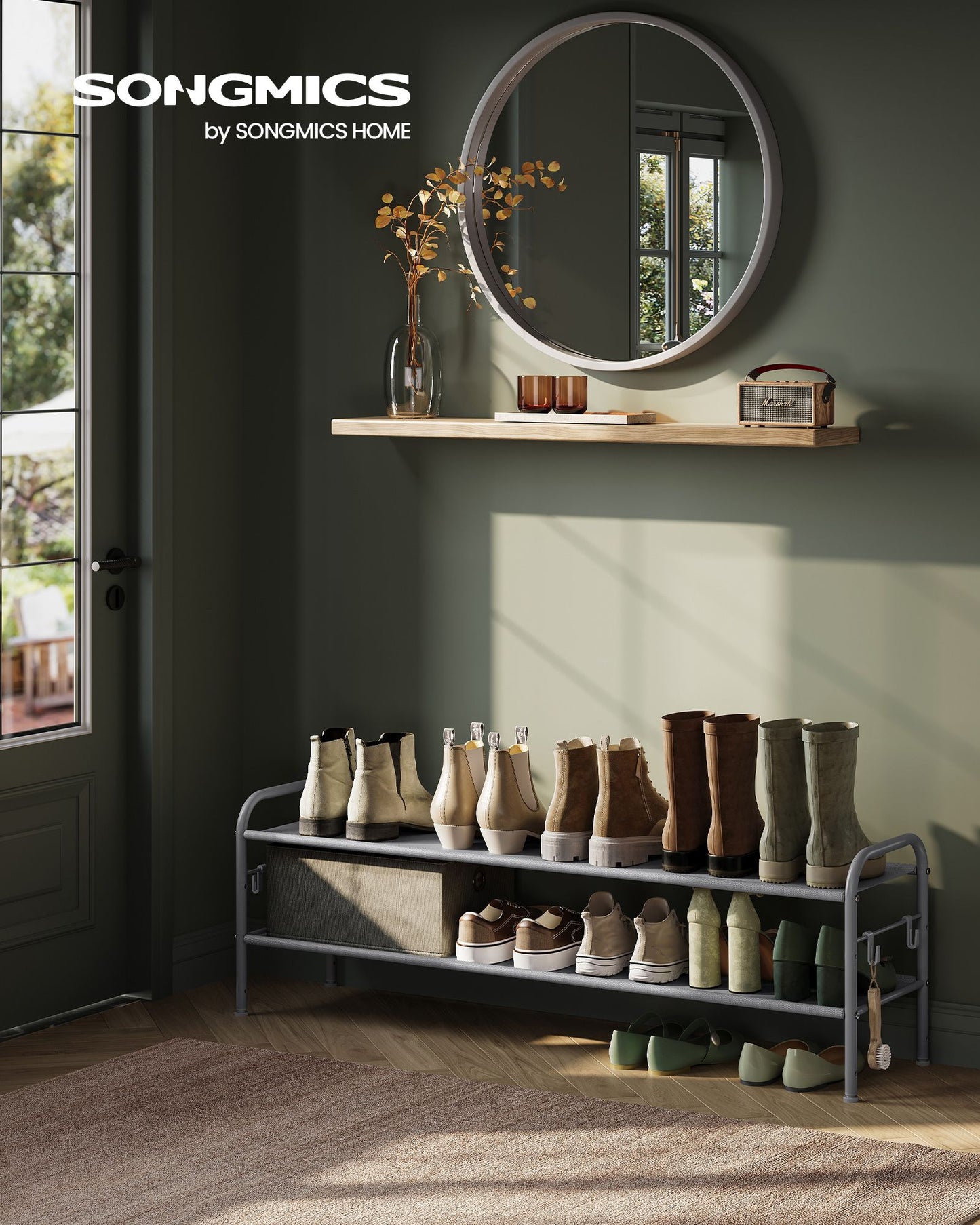 2 Tier Shoe Organizer Holds up to 12 Pairs of Shoes