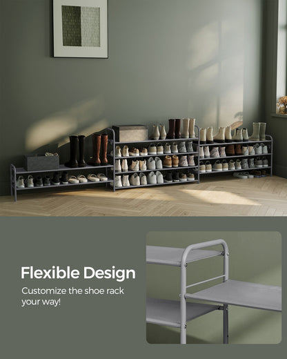 2 Tier Shoe Organizer Holds up to 12 Pairs of Shoes