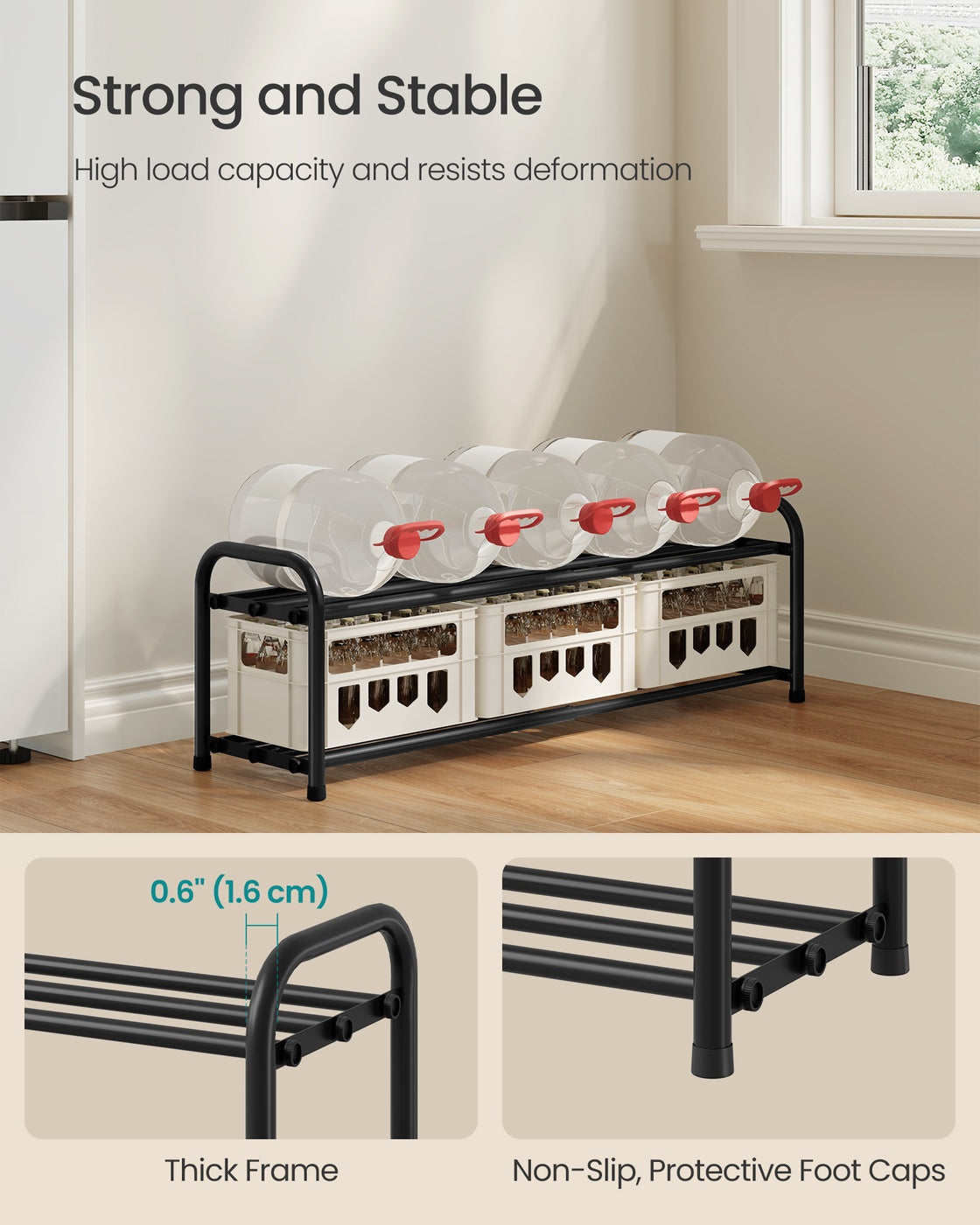 Expandable Shoe Rack Shoe Storage Organiser 2-Tier Ink Black - image 6