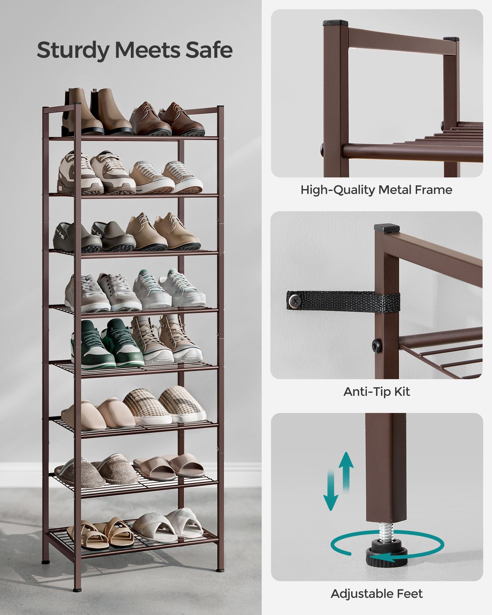 8-Tier Narrow Shoe Rack - view 7