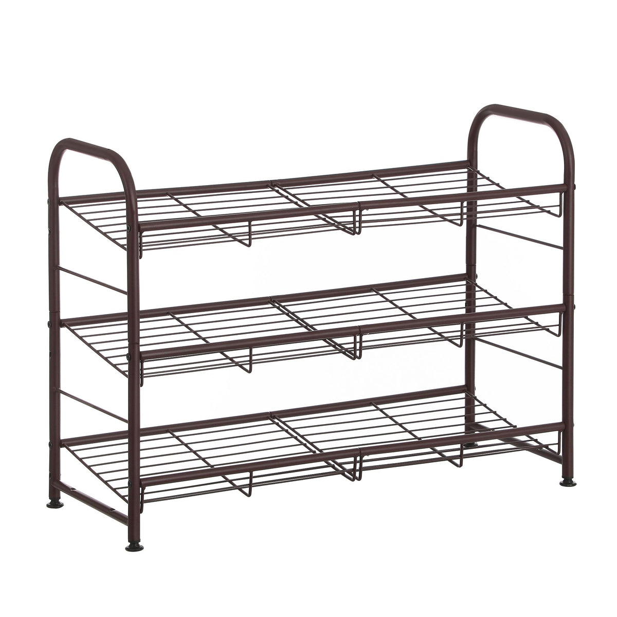 Shoe Rack, 3 Tier Shoe Organizer for Closet, Holds up to 12 Pairs of Shoes, Shoe Rack for Front Door Entrance